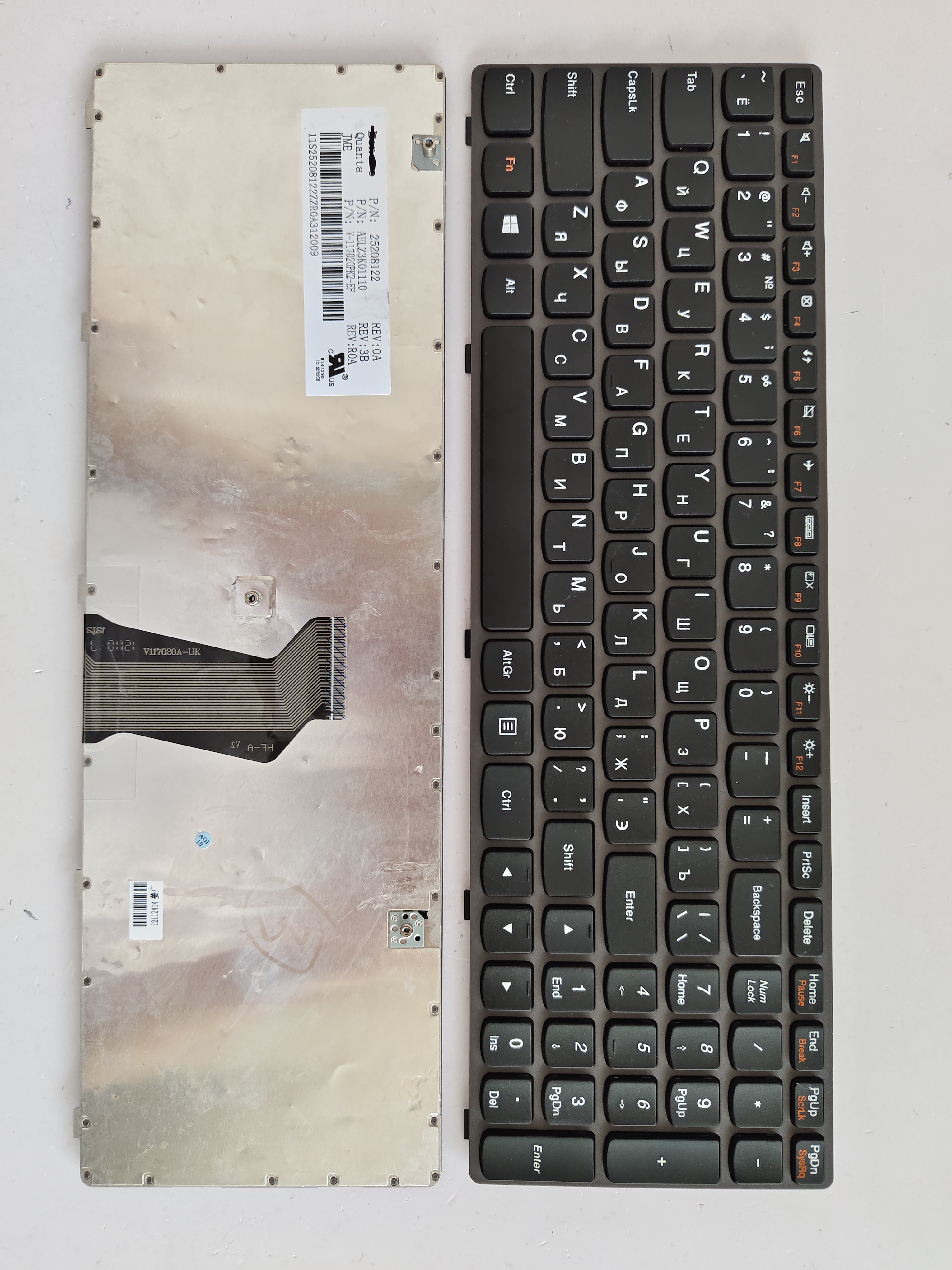 Picture of New Replacement Laptop Keyboard For LENOVO G580 Purple FRAME BLACK RU Layout
